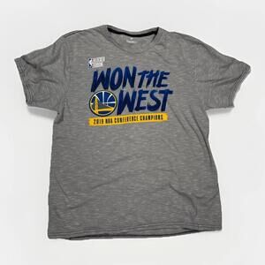 Golden State Won The West 2019 Nba Conference Champions T Shirt Large Gray